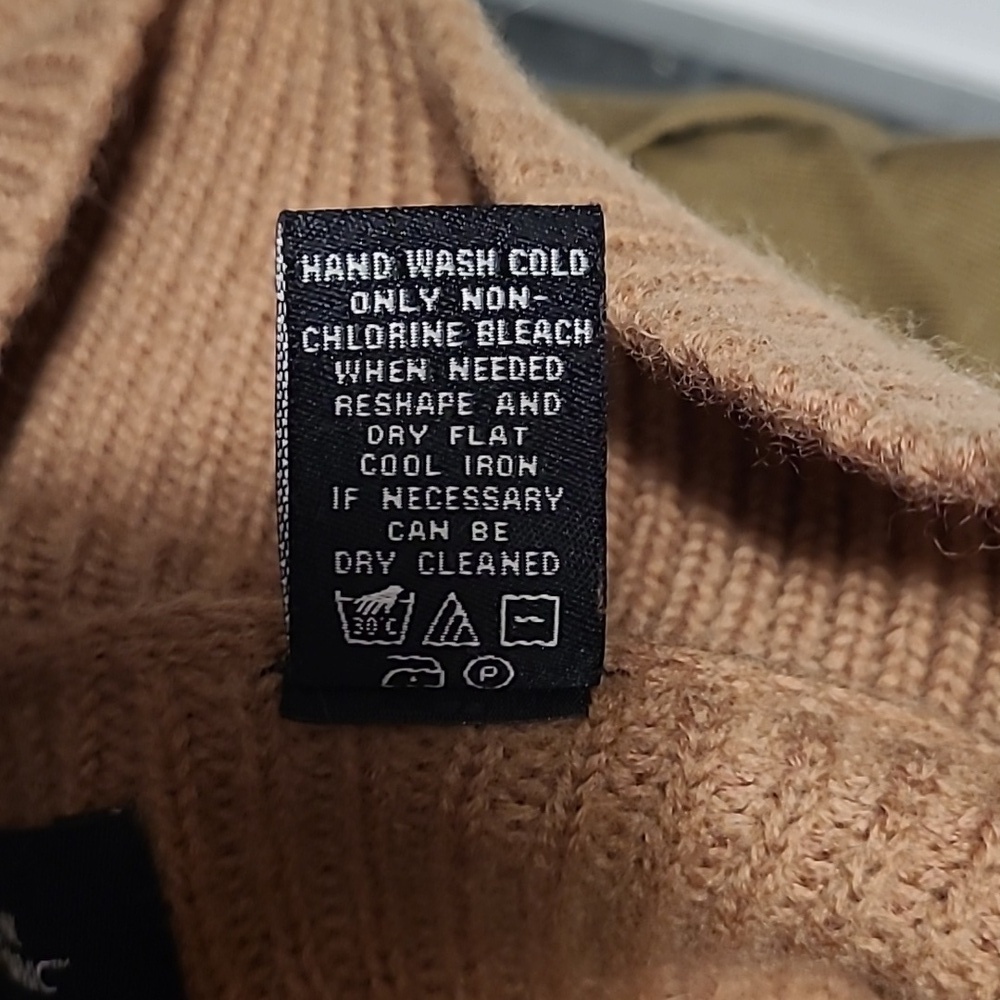 Vintage National Geographic Knit Sweater Patches Wool Pullover Cowl Neck Med - Picture 8 of 11